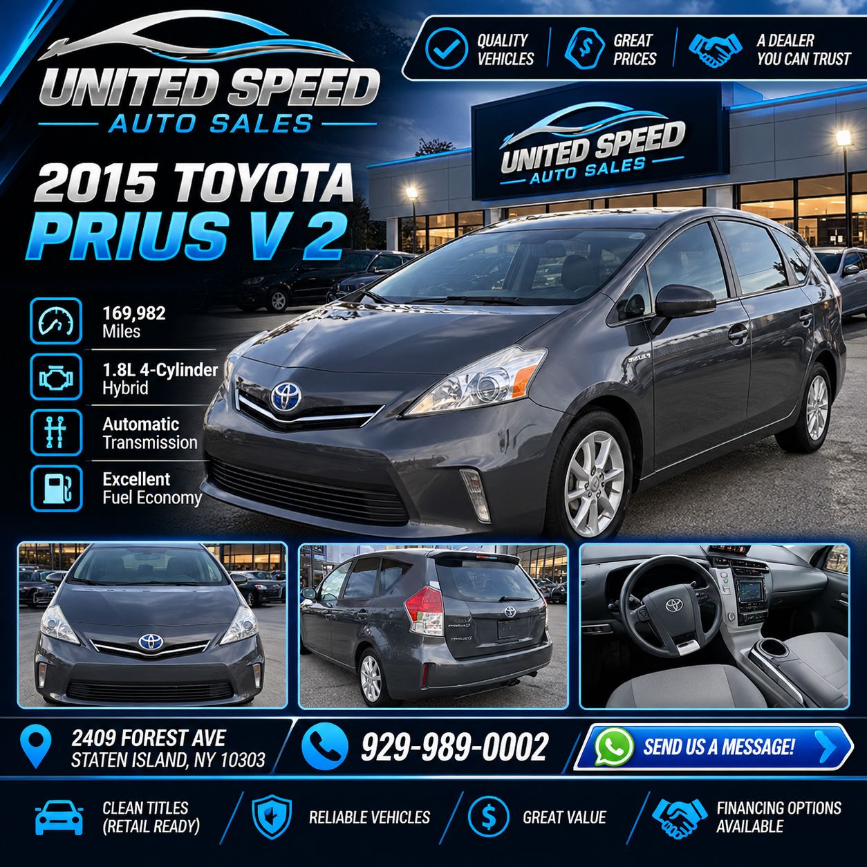 2015 Toyota Prius v Two